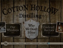 Tablet Screenshot of cottonhollowwhiskey.com